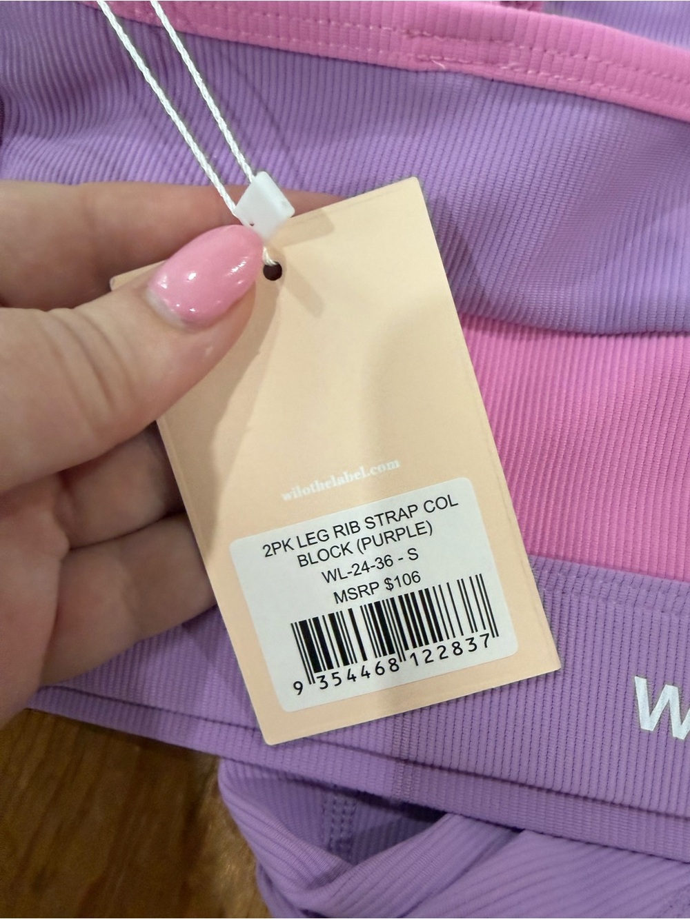 Wilo Lavender and Pink Two-Piece Active Set - Picture 3 of 9